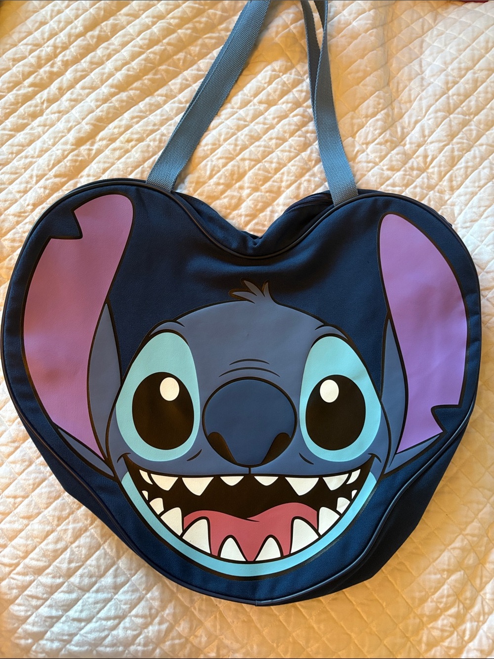 Authentic Disneyland Resort Stitch Large Face Tote Bag NWOT - Picture 2 of 6